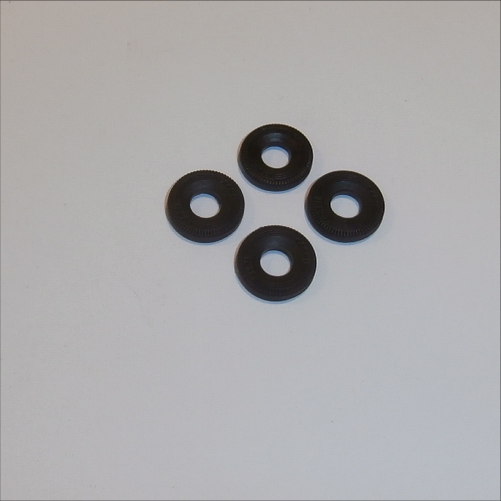Corgi Toys Later Issue 12mm Mini & Small Car Tires Set of 4 Black Tyres Pack #84