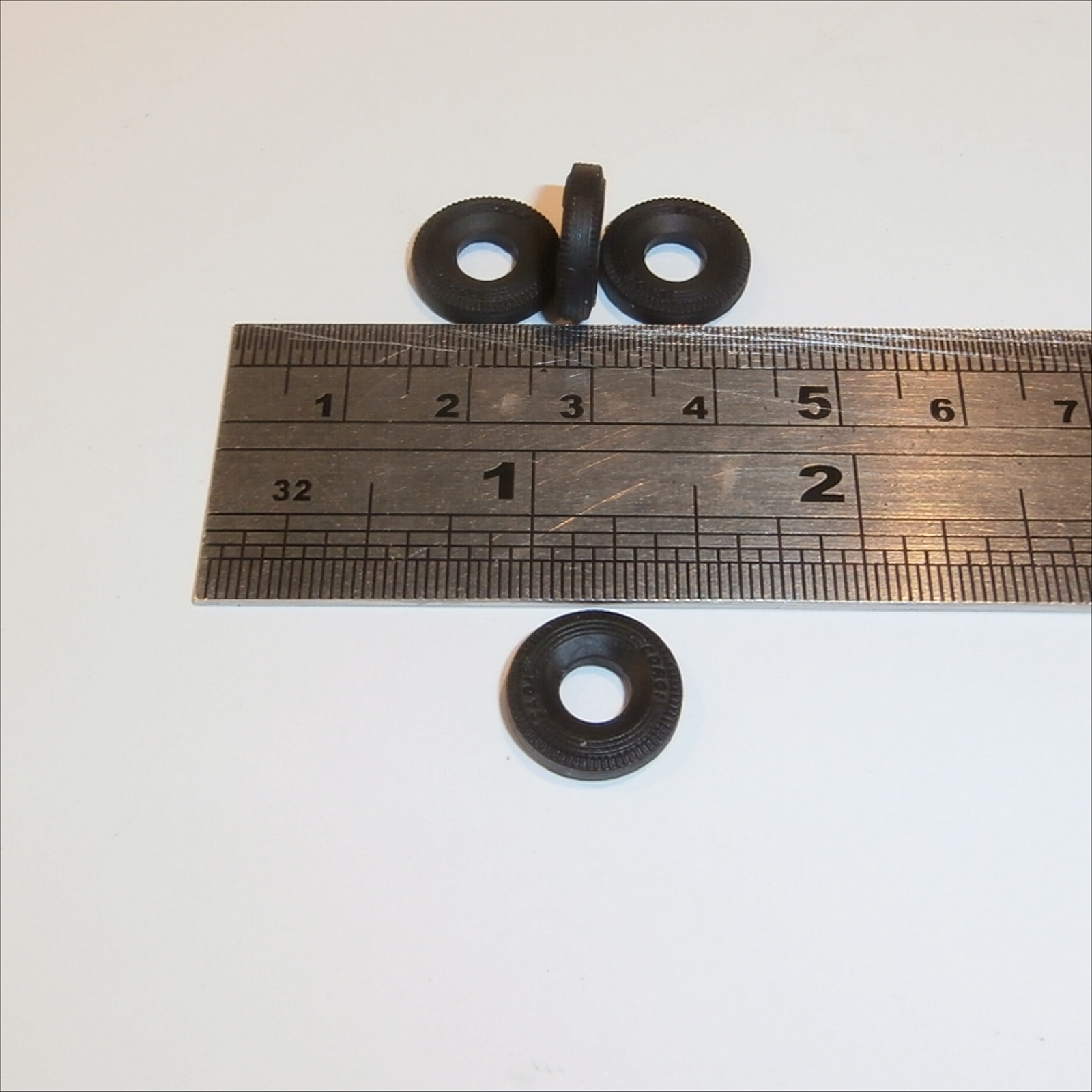 Corgi Toys Later Issue 12mm Mini & Small Car Tires Set of 4 Black Tyres Pack #84