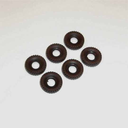 Dinky Toys Military Supertoys Black Block Tread Tires 6 Tyres Pack #116