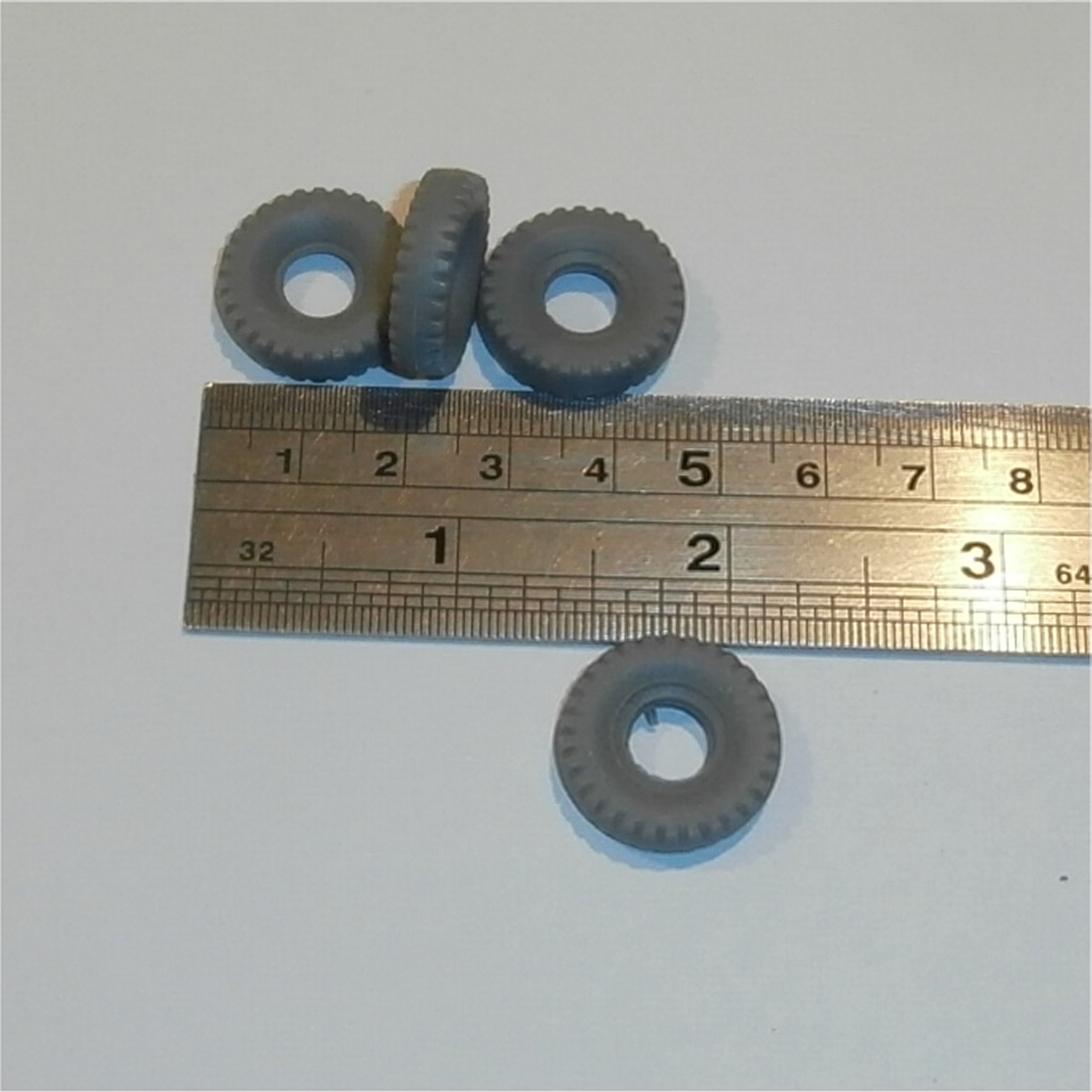 Dinky Toys Supertoys Foden Truck Grey Block Tread Tires Tyres Set of 9 Pack #123