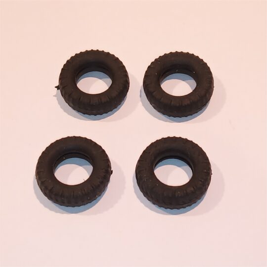 Matchbox Kingsize 27mm Black K5c Muir Hill Trailer Tires Set of 4 Tyres Pack #138