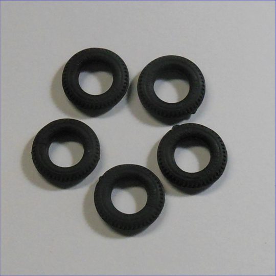 Britains Military Vehicles Models Black Tires 24mm Set of 5 Tyres Pack #161
